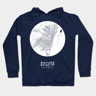 Bogota, Colombia City Map - Full Moon Hoodie